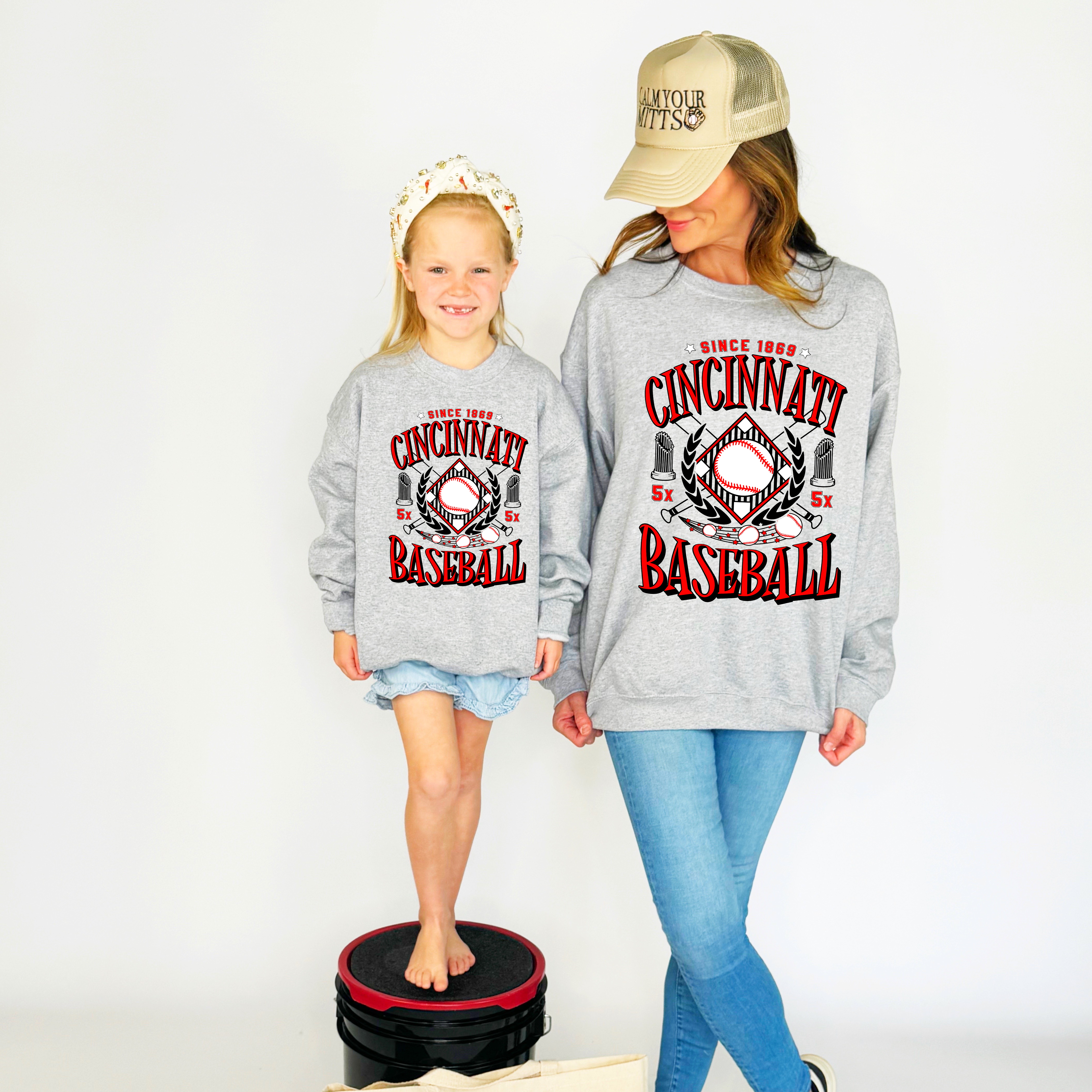 Cincinatti Baseball Team Youth & Adult Sweatshirt