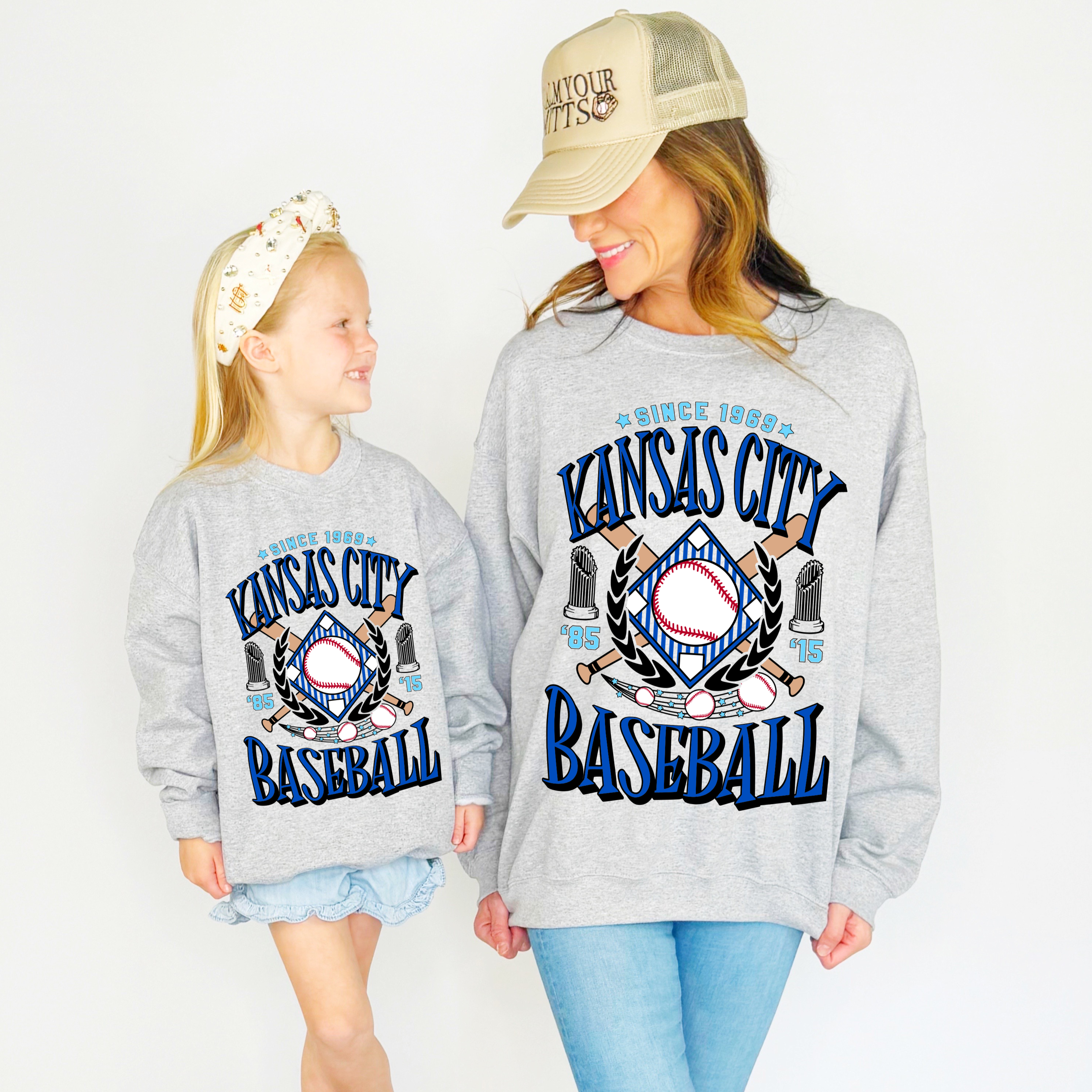 Kansas City Baseball Team Youth & Adult Sweatshirt