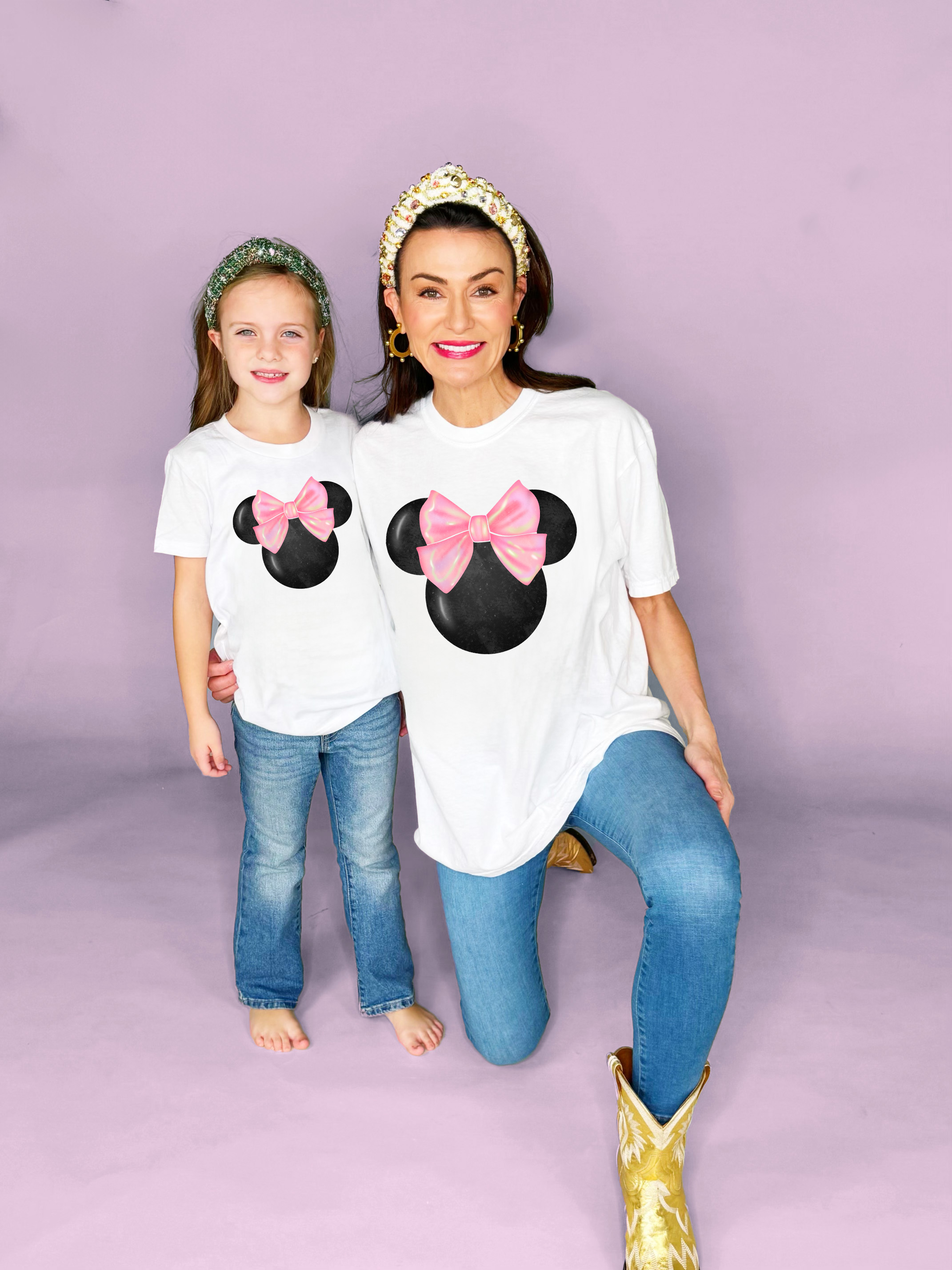 Bow Mouse Ears Youth and Adult Tee