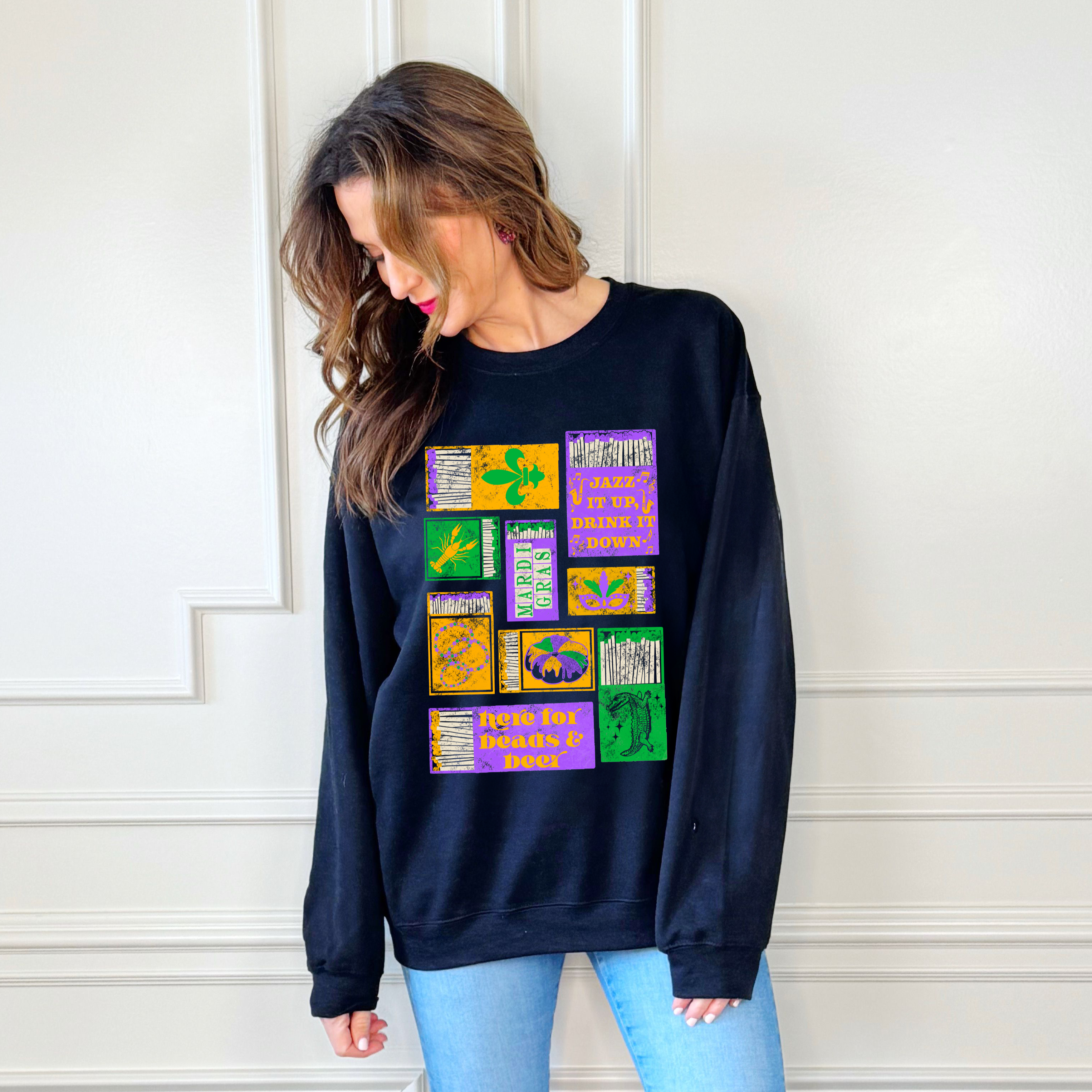 Mardi Gras Matches Sweatshirt