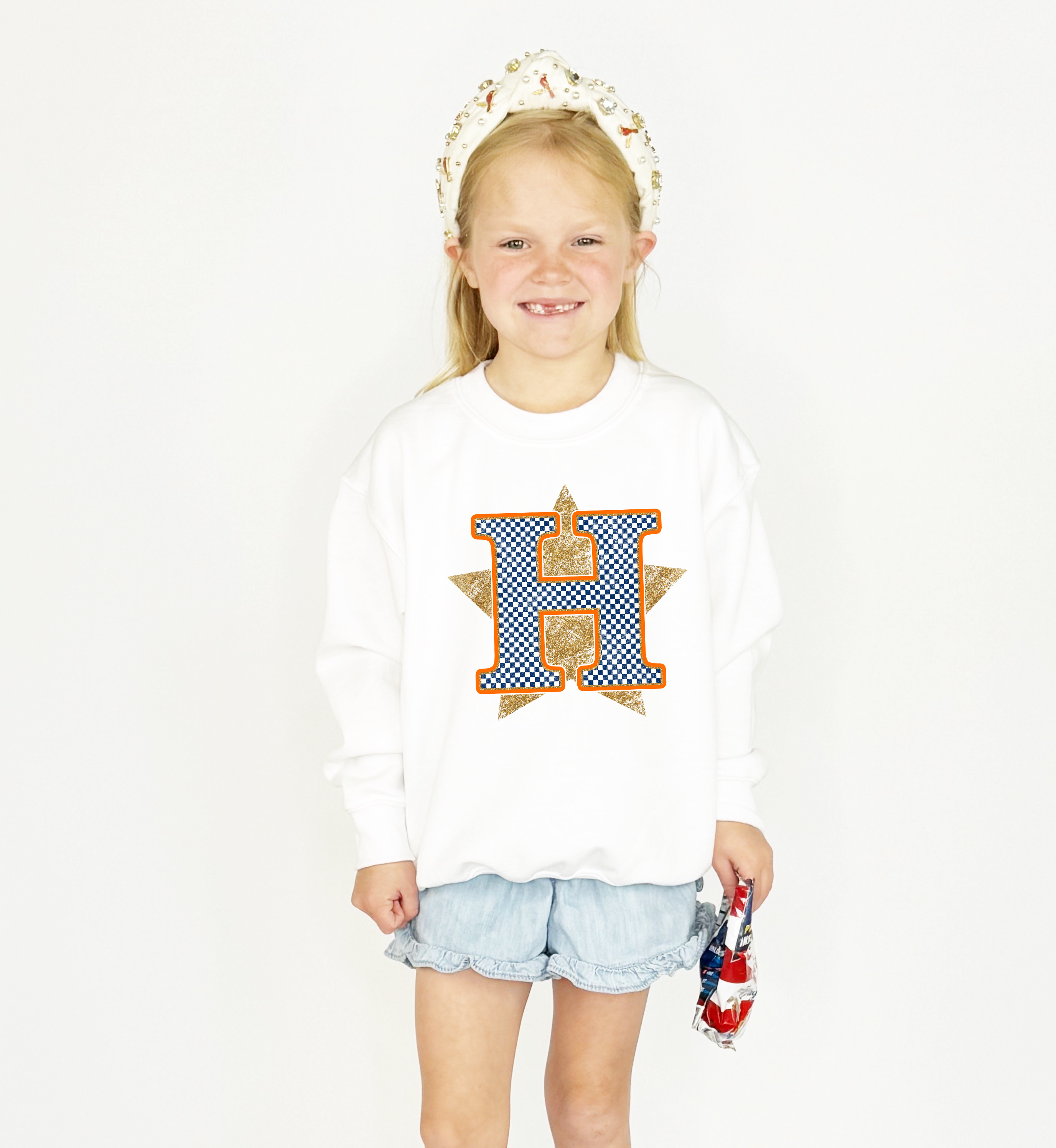 Houston Inspired Checkered Youth & Adult Sweatshirt