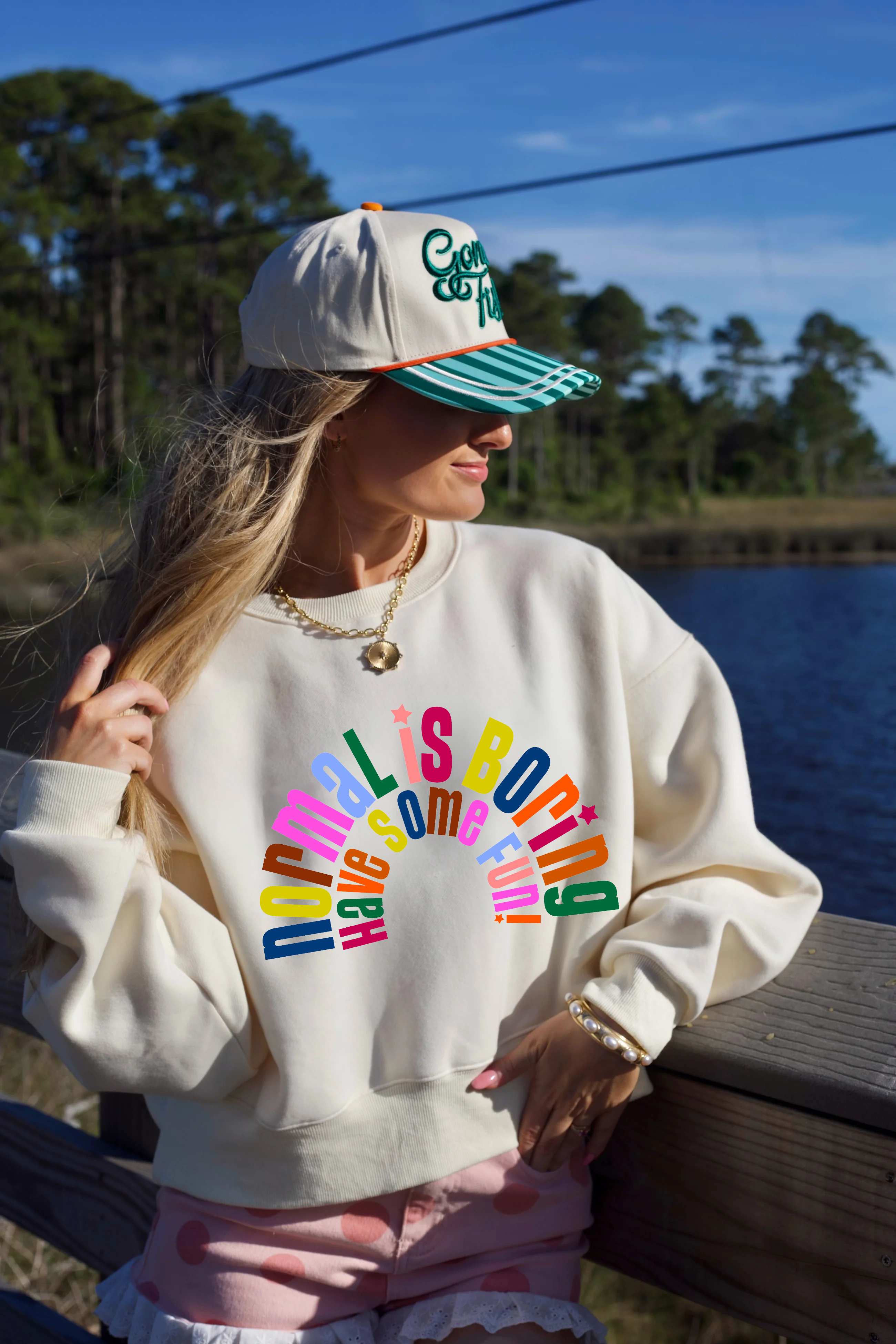 Normal Is Boring Crop Sweatshirt