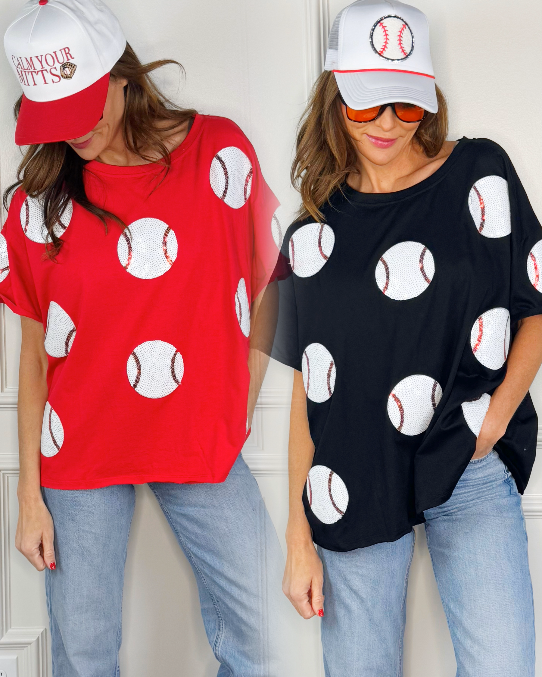 Baseball Sequins Tee