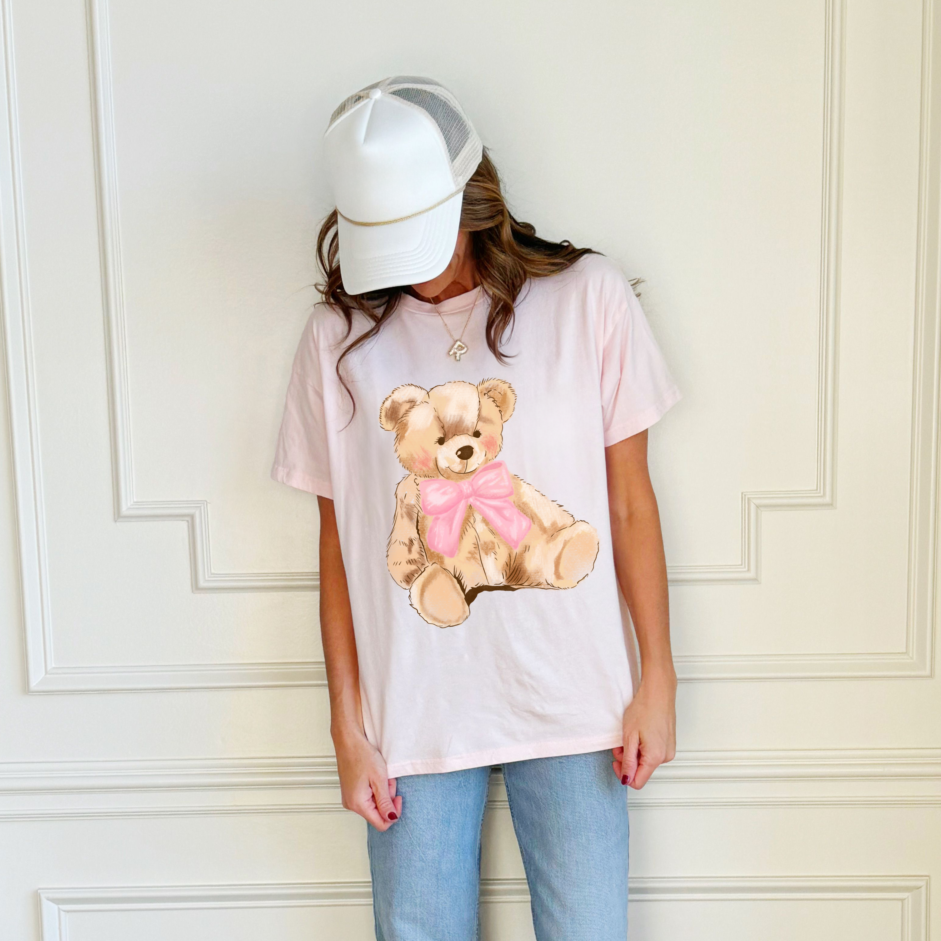 Cozy Bear Pink Bow P&P Tee