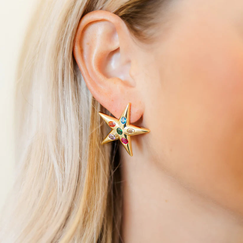 Rainbow Star Studs