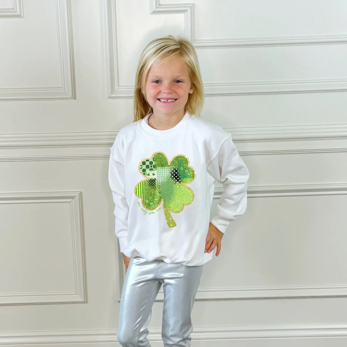 Patchwork Clover Youth & Adult Sweatshirt