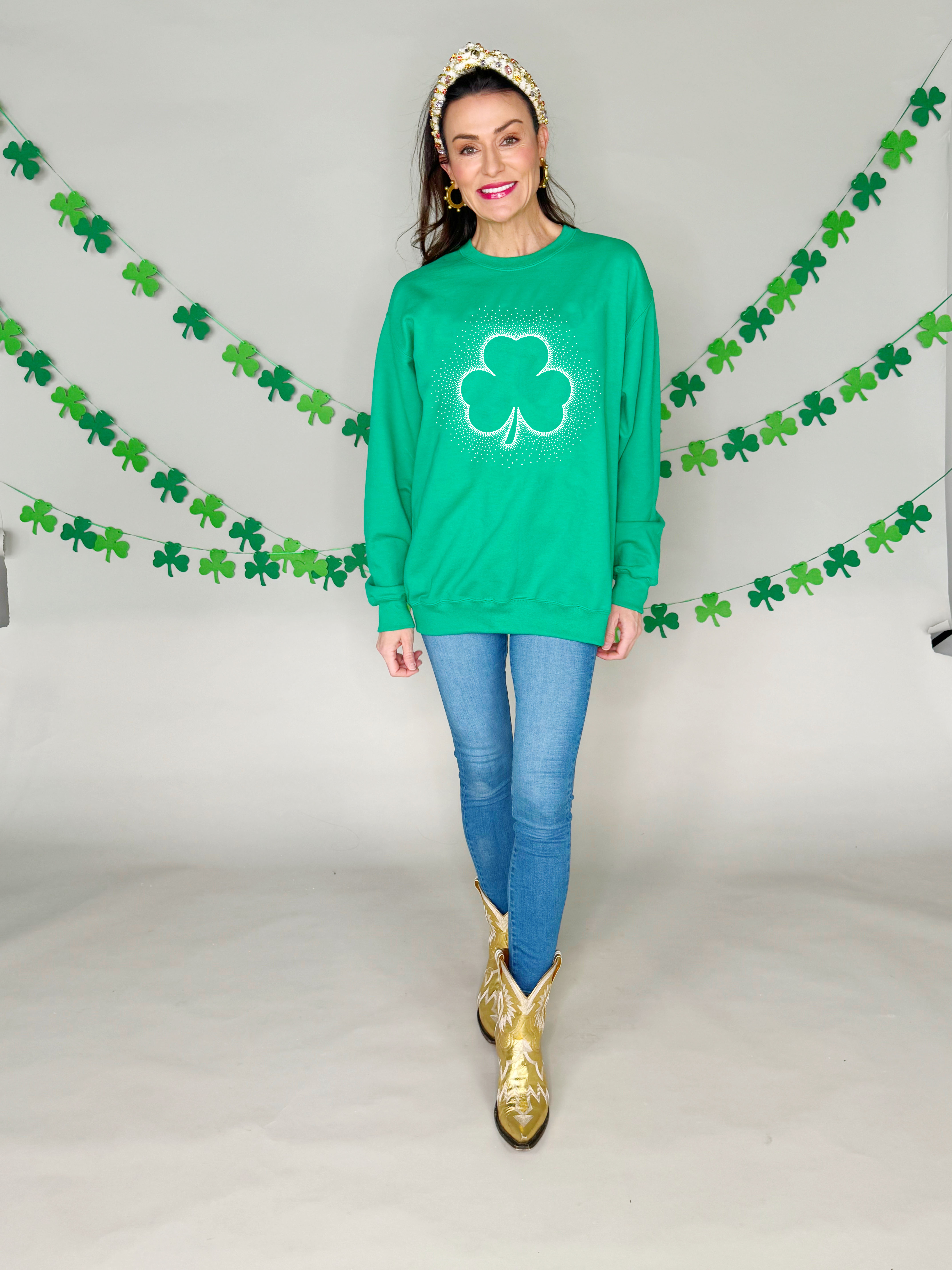 Shamrock Dots Youth and Adult Sweatshirt