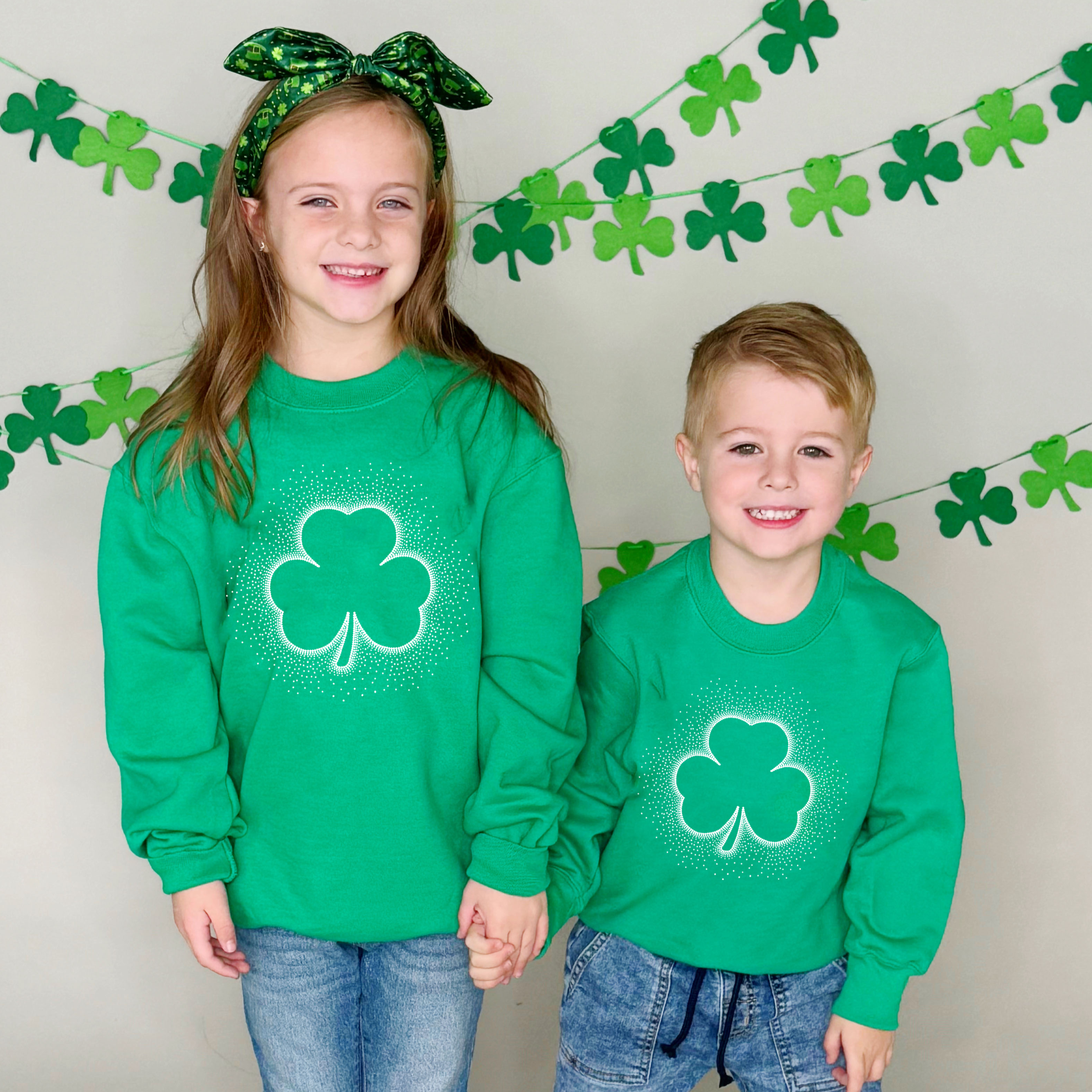 Shamrock Dots Youth and Adult Sweatshirt