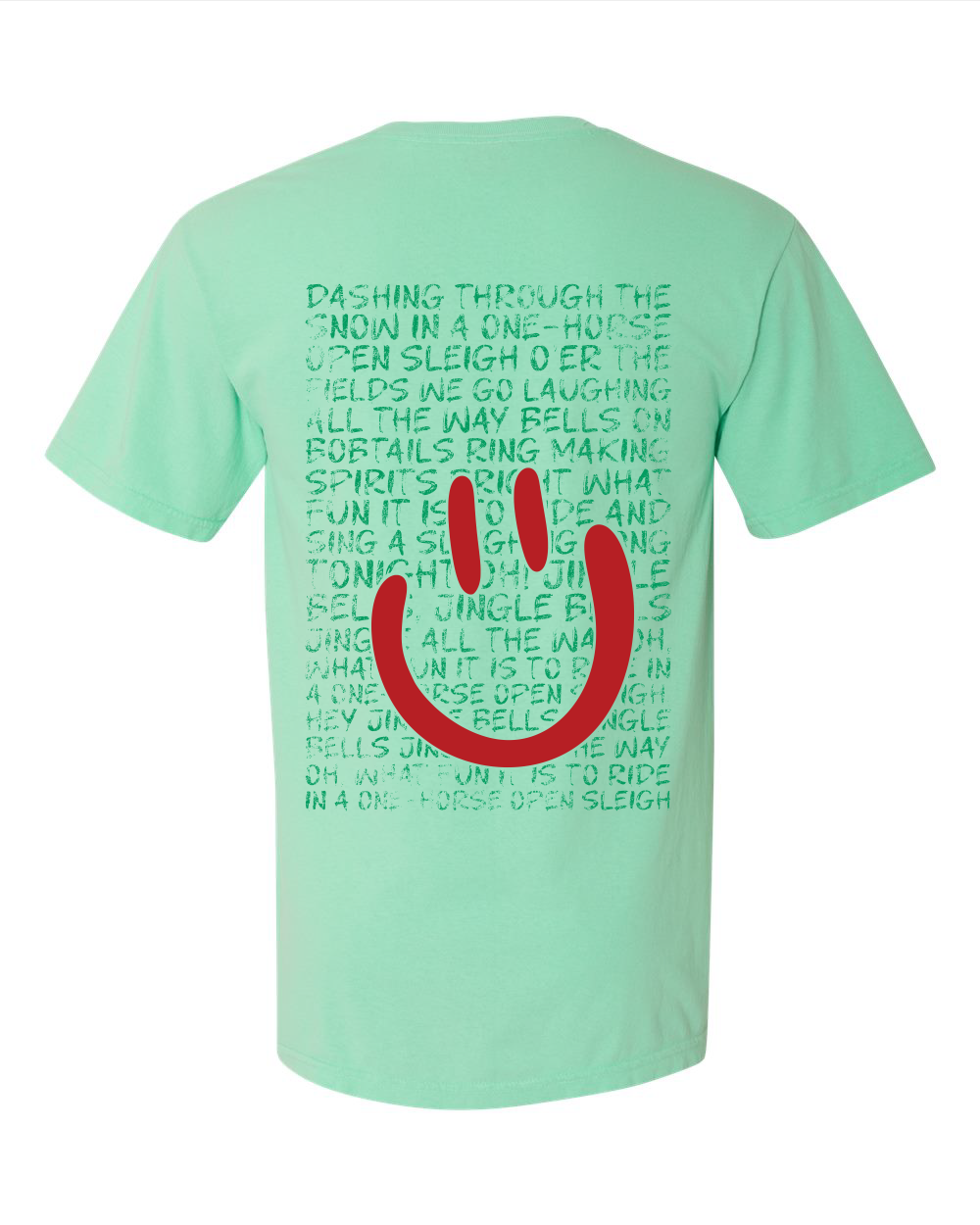 Smiley Christmas Lyrics Y&A Tee