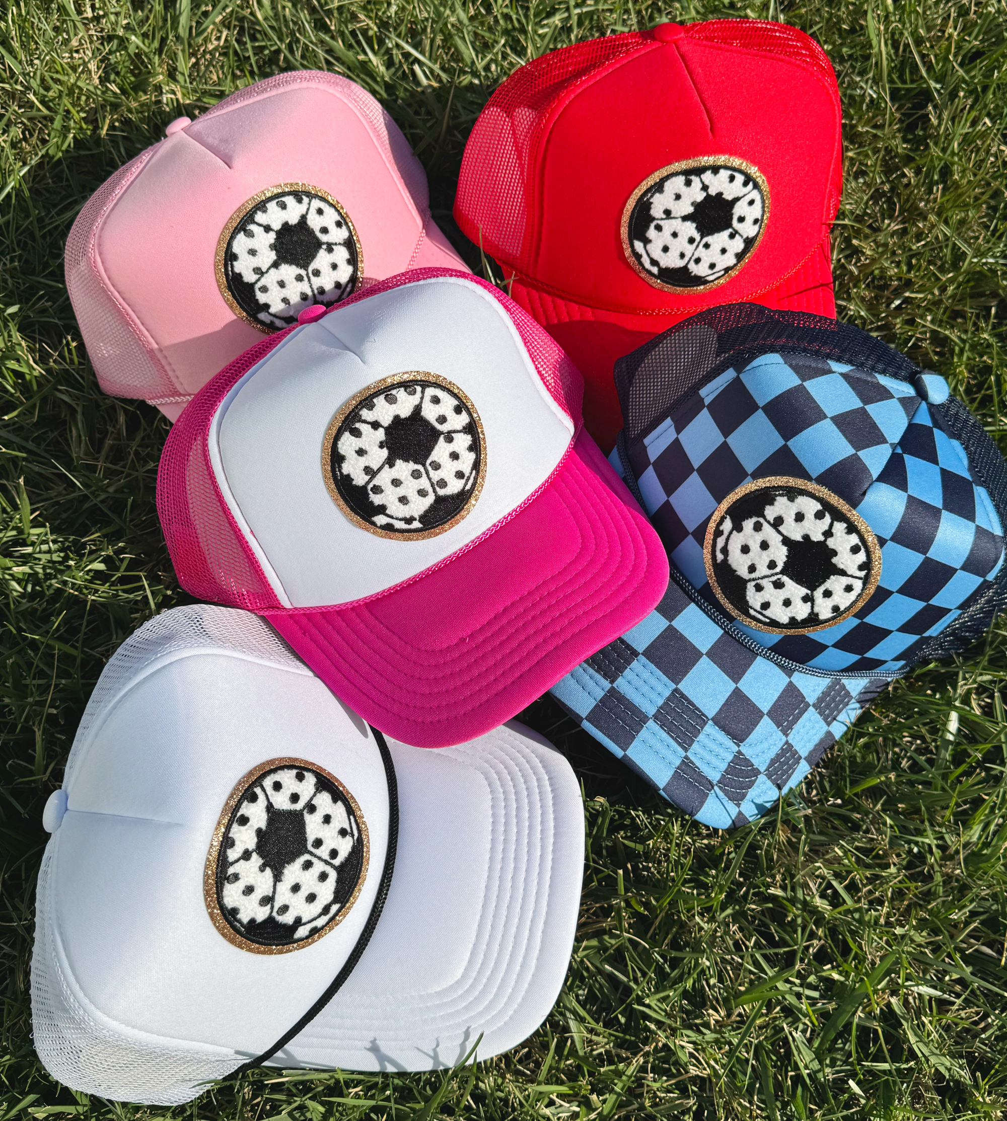 Polka Dot Soccer Patch Hat