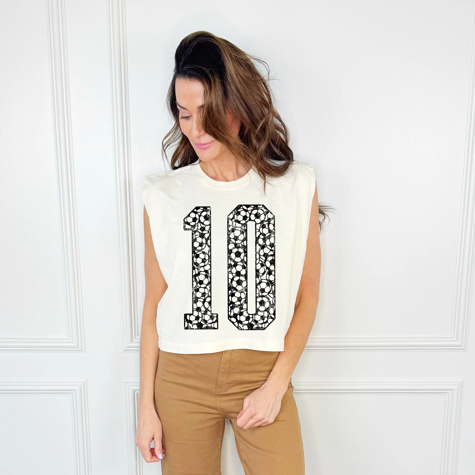 Custom Soccer Number Muscle Tee