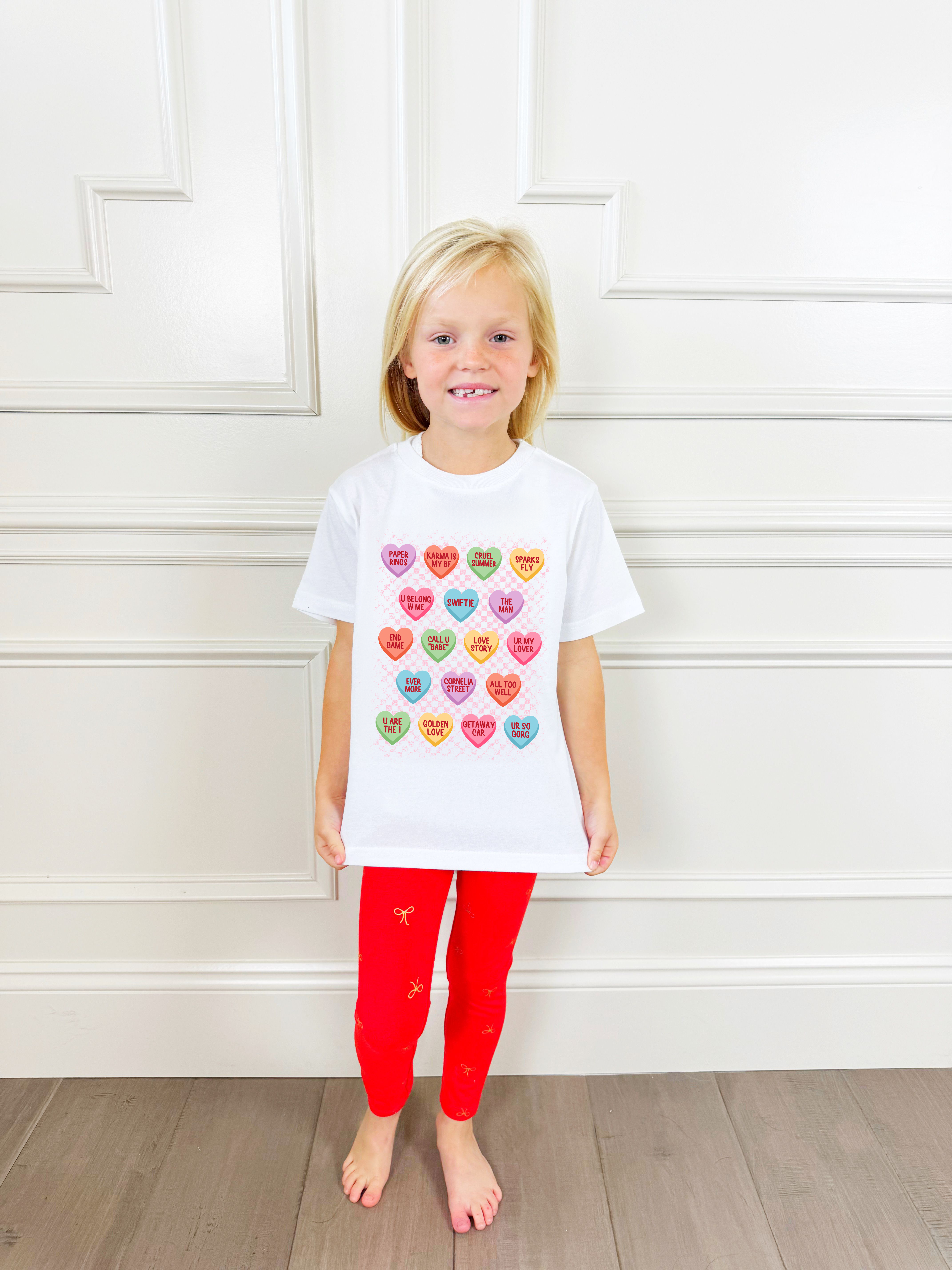 Candy Heart Collage Y & A Tee