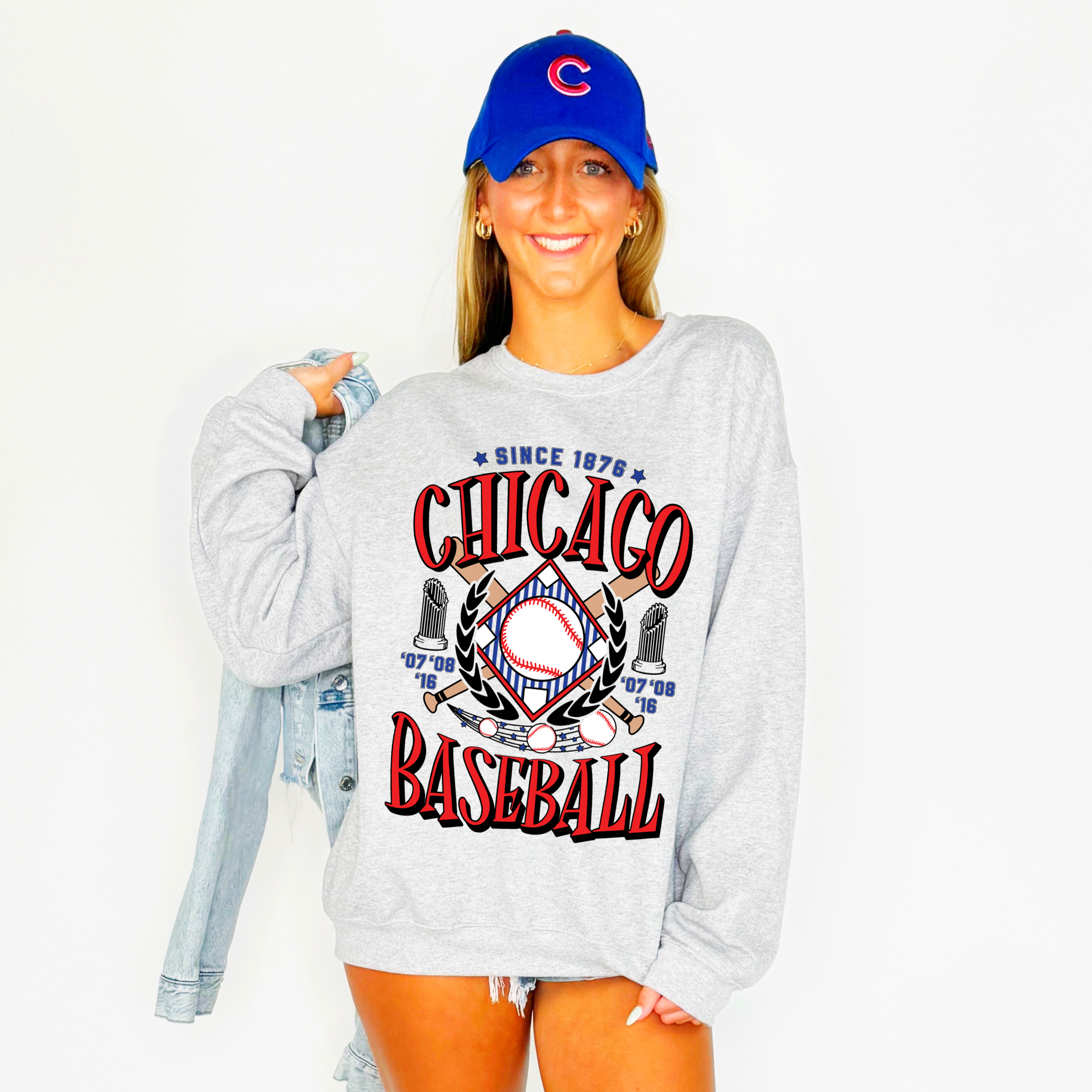 Chicago Cubs Inspired Baseball Team Youth & Adult Sweatshirt
