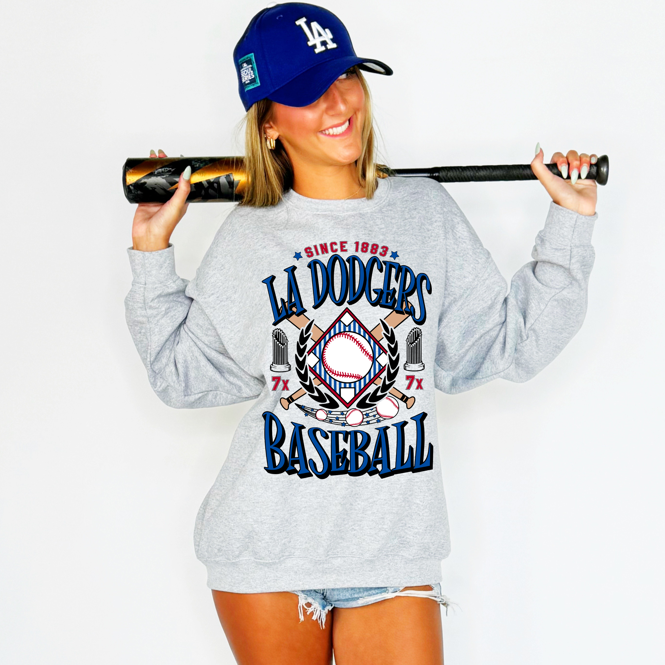 Los Angeles Dodgers Inspired Baseball Team Youth & Adult Sweatshirt