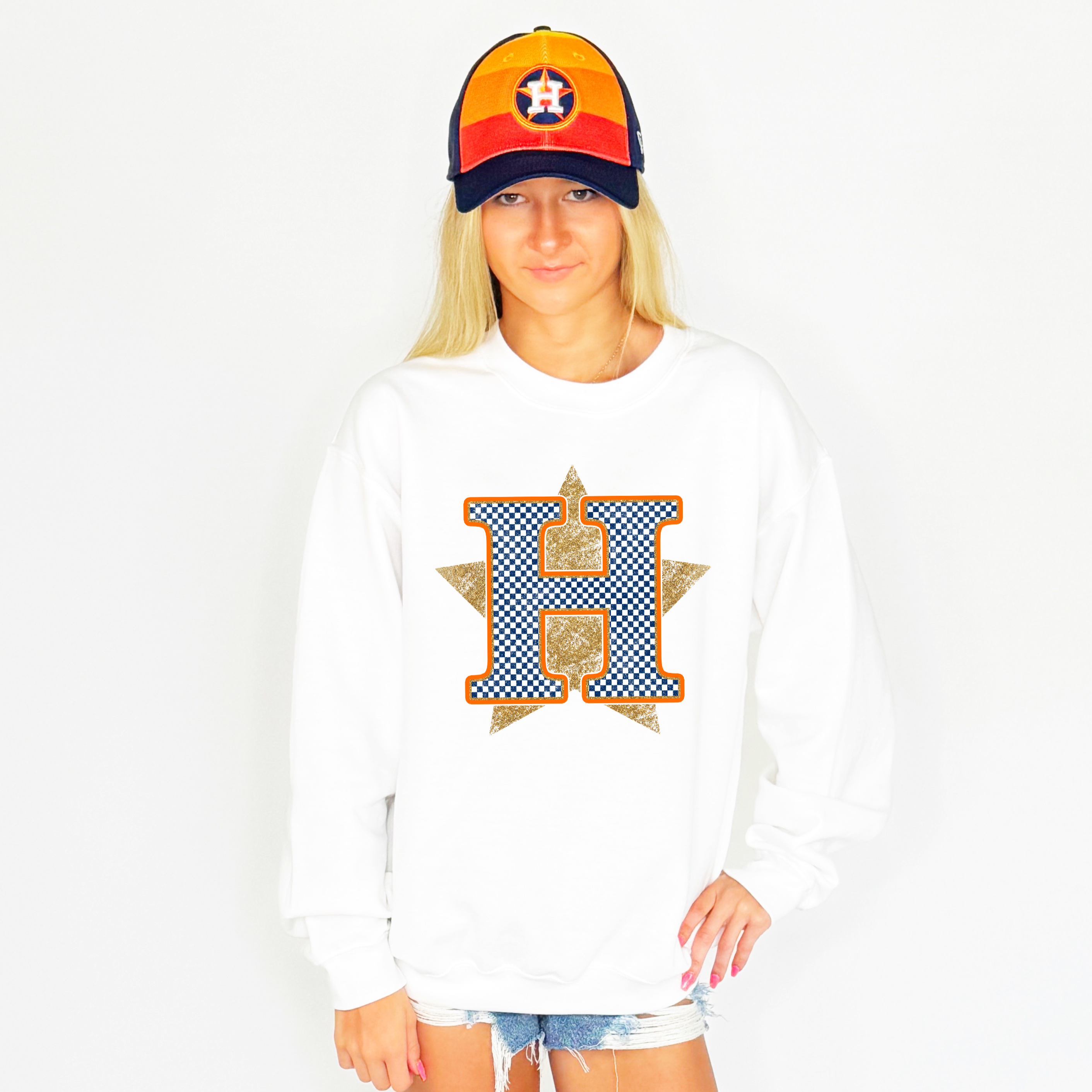 Houston Inspired Checkered Youth & Adult Sweatshirt