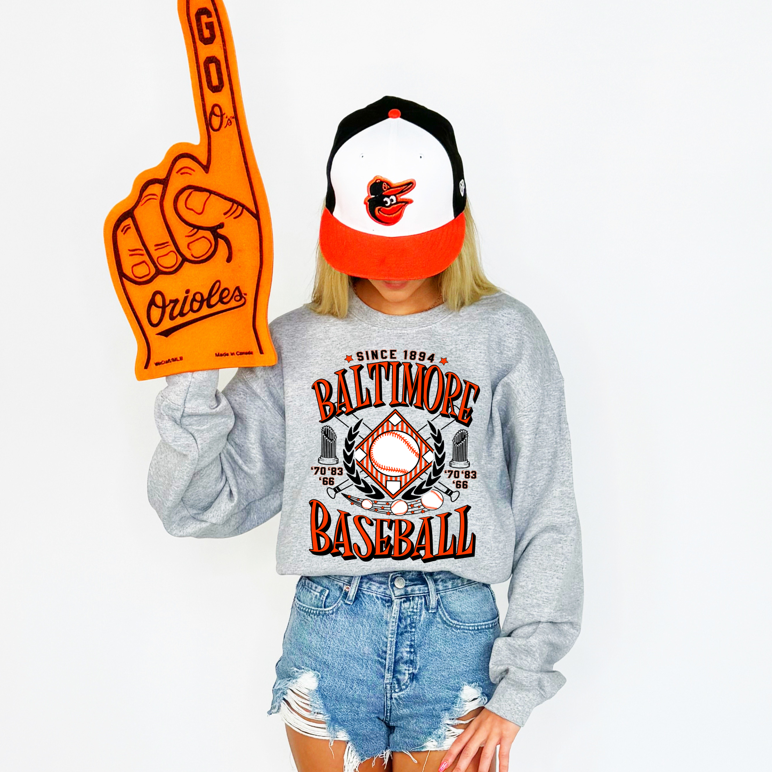 Baltimore Baseball Team Youth & Adult Sweatshirt