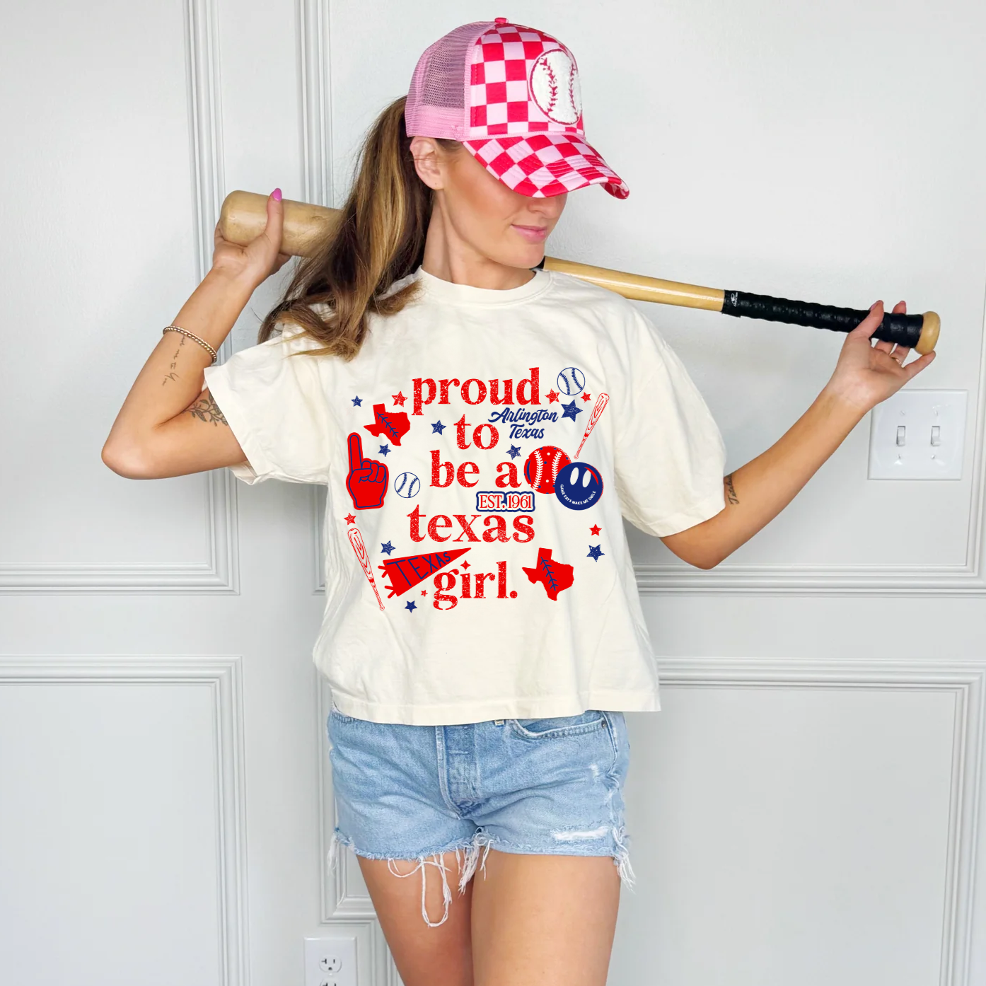 Proud to be a Texas Girl Cropped Tee