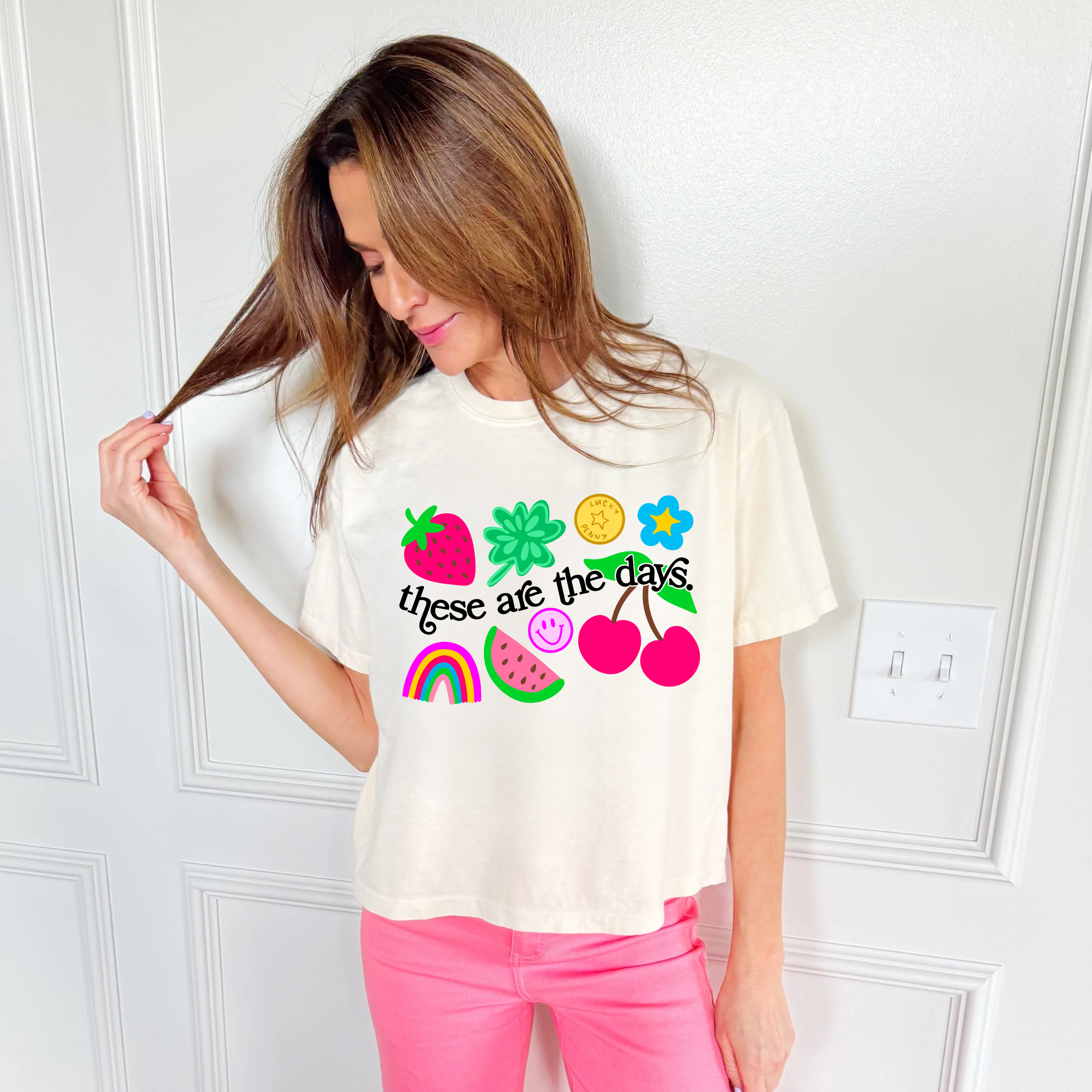 Summer These are the Days Crop Tee