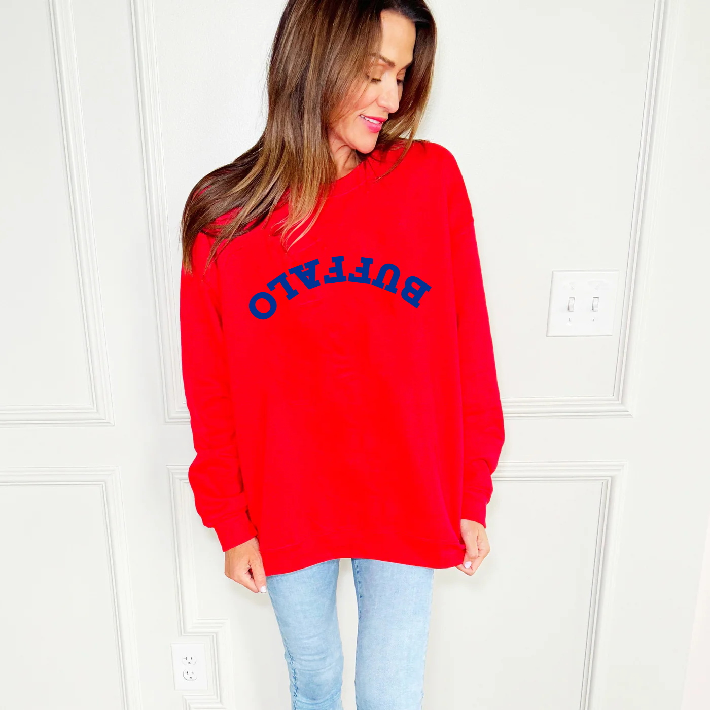 Upside-down Buffalo Puff Sweatshirt