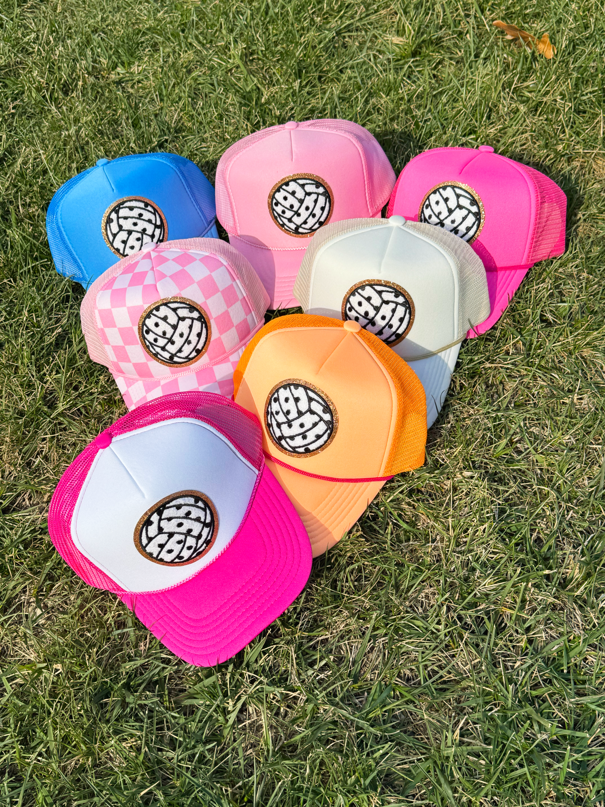 Polka Dot Volleyball Patch Hat